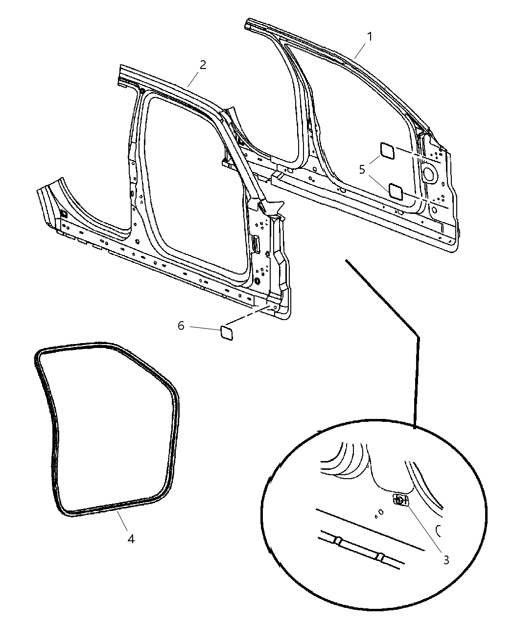 Mopar 5139157AF Panel Bodyside Aperture Front Outer