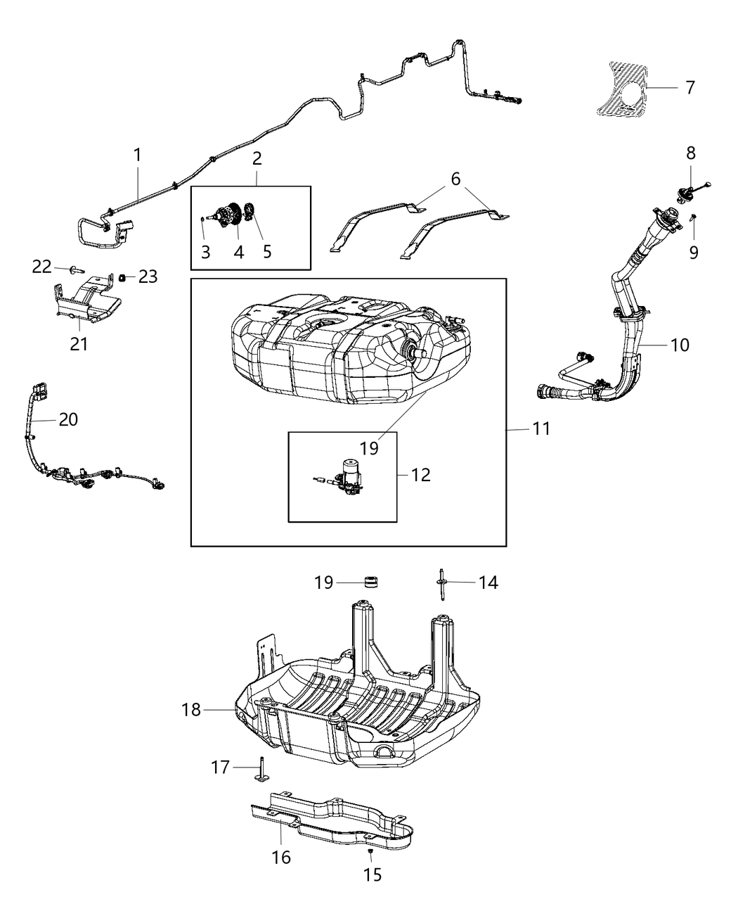 Mopar 52030436AD Tank Diesel Exhaust Fluid with Temp Sensor & Level Unit