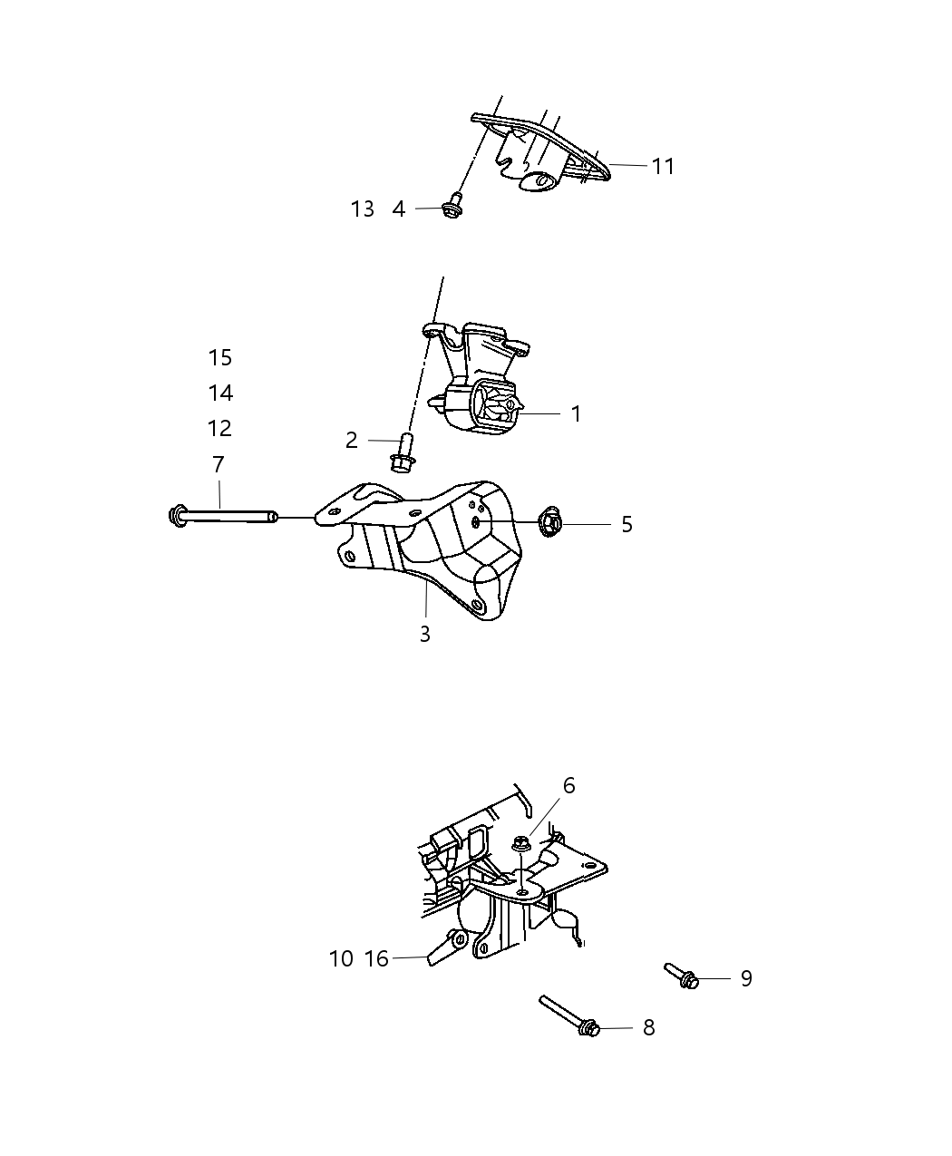 Mopar 52021709AA Bracket Engine Mount