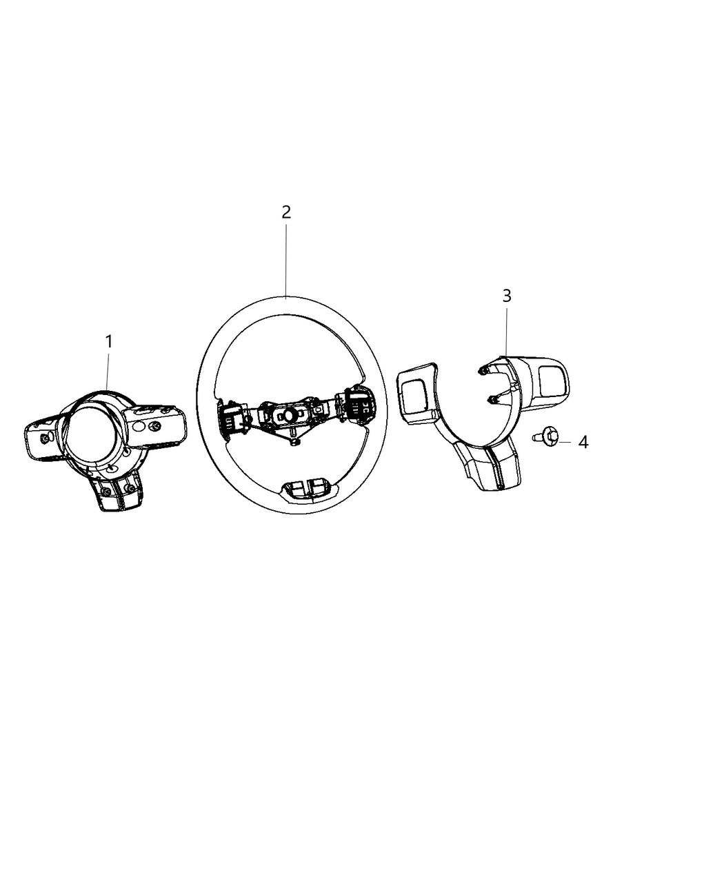 Mopar 1TE62LS5AB Bezel Steering Wheel