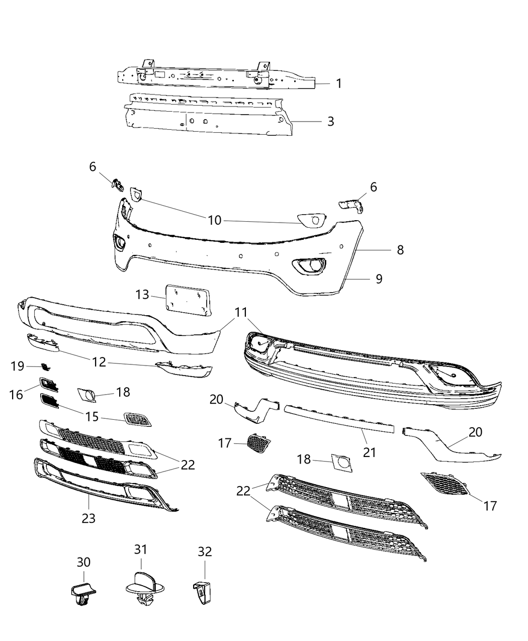 Mopar 6BB31SZEAA Bezel Fog Lamp