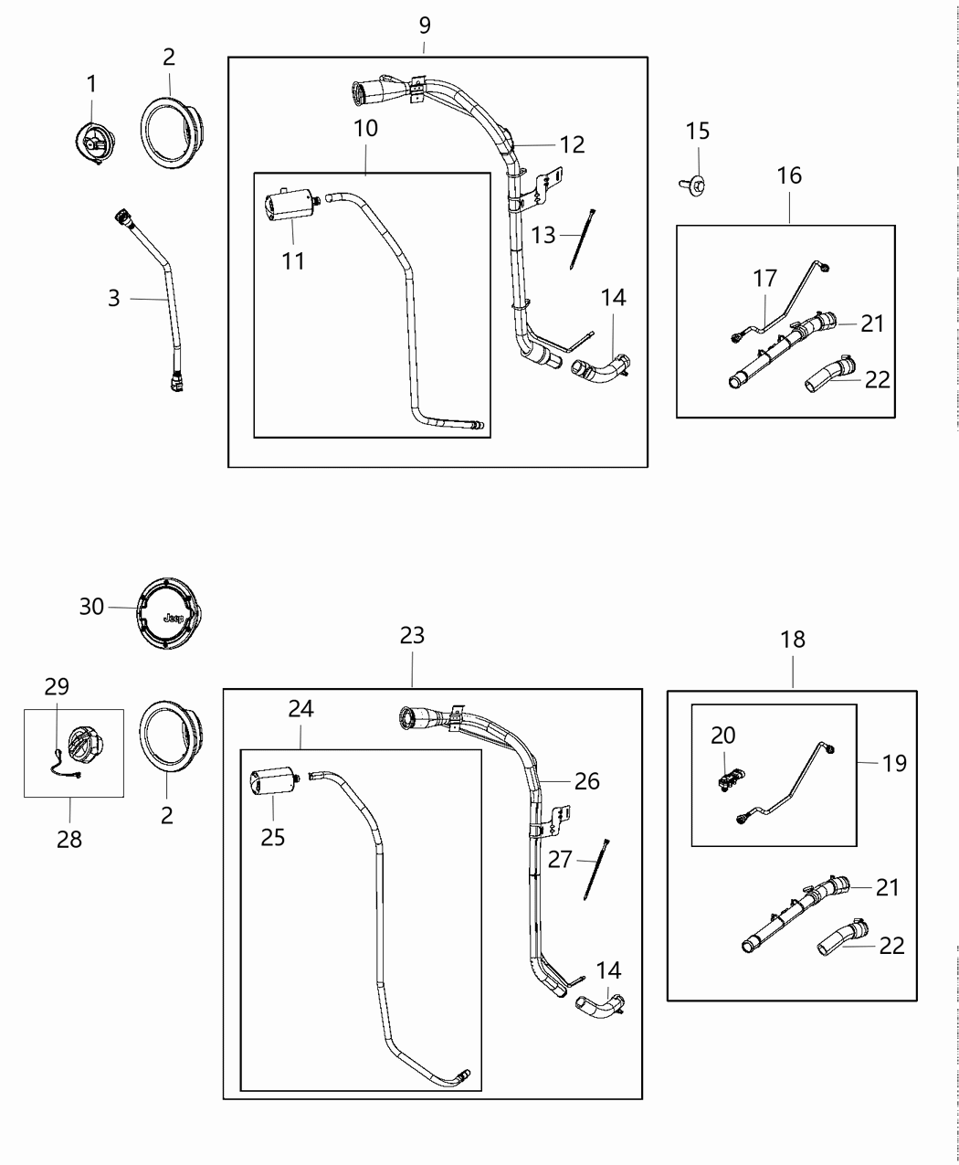 Mopar 68196957AA Filter Leak Detection Pump