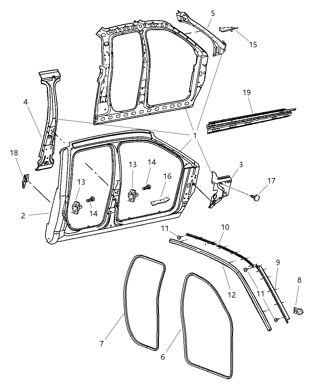 Mopar 55276016AB Baffle A Pillar