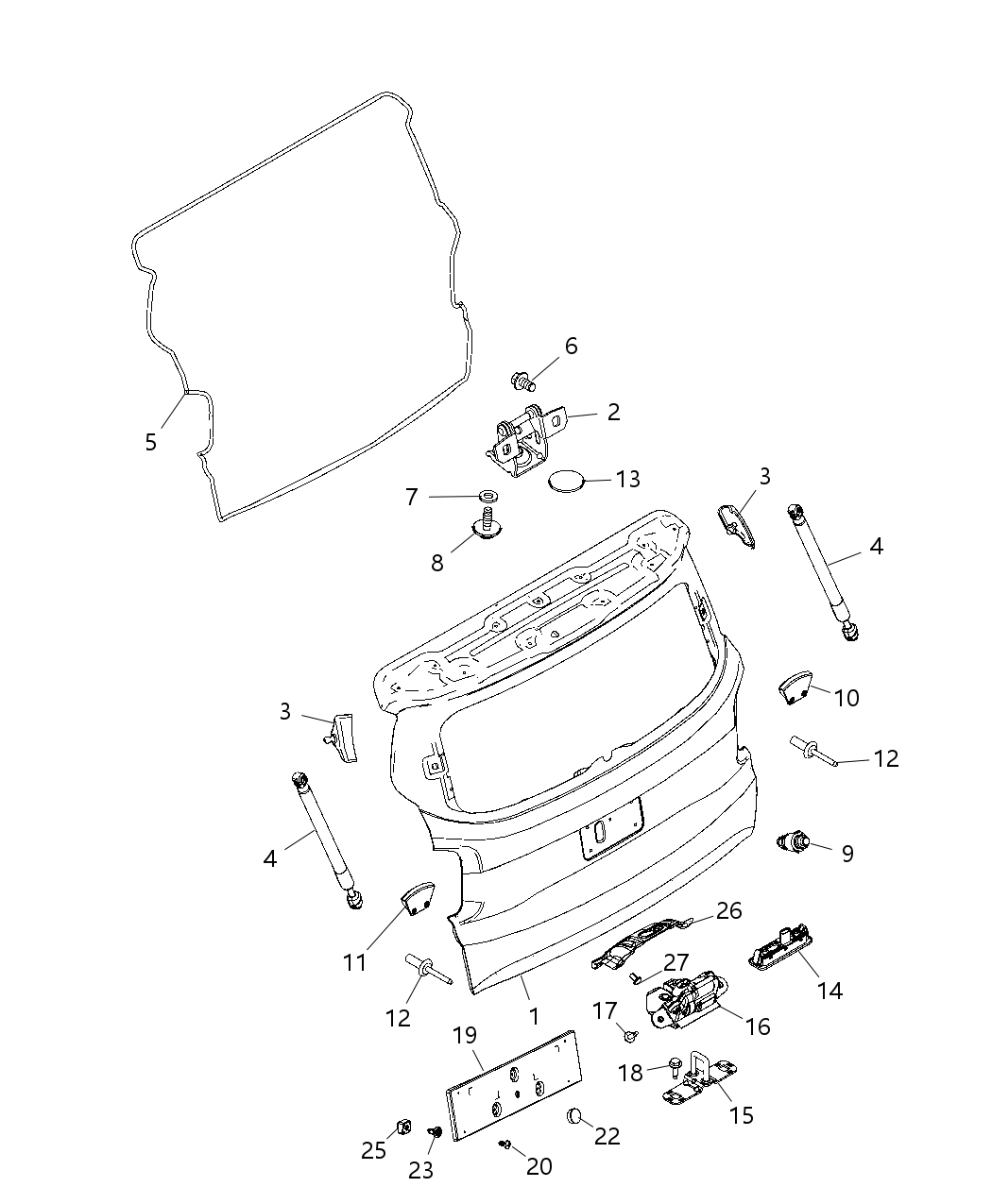 Mopar 68333281AA Nut Plastic Snap - In License Plate Mounting