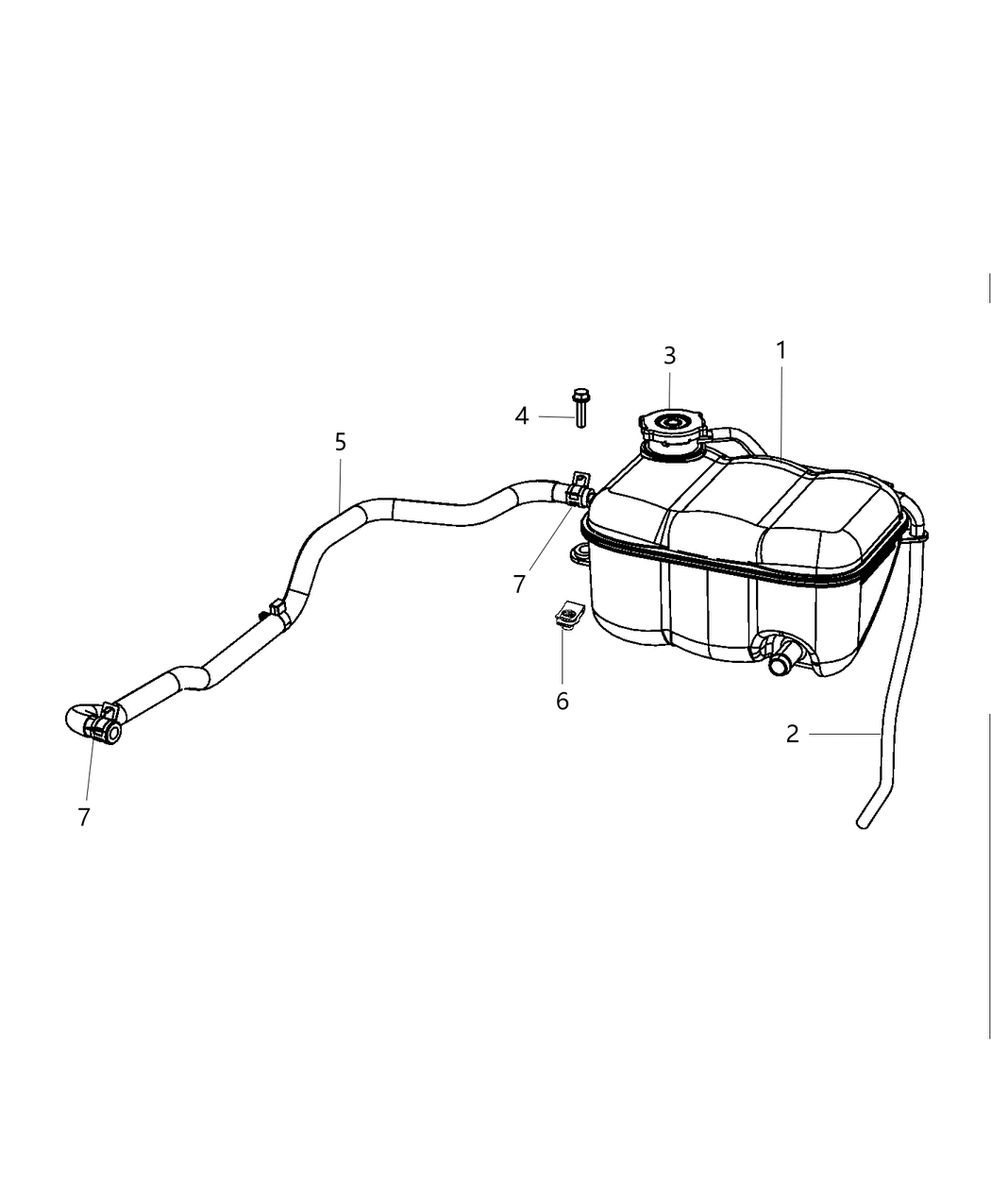 Mopar 68211101AA Hose Coolant Bottle Inlet