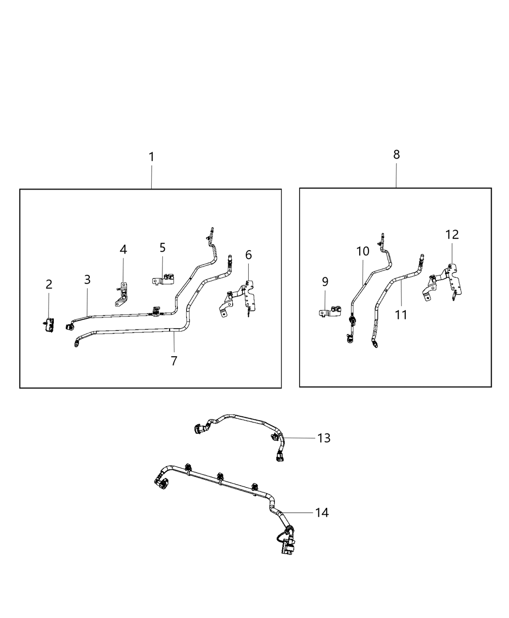 Mopar 68460967AA Bundle Fuel Supply And Vapor Line