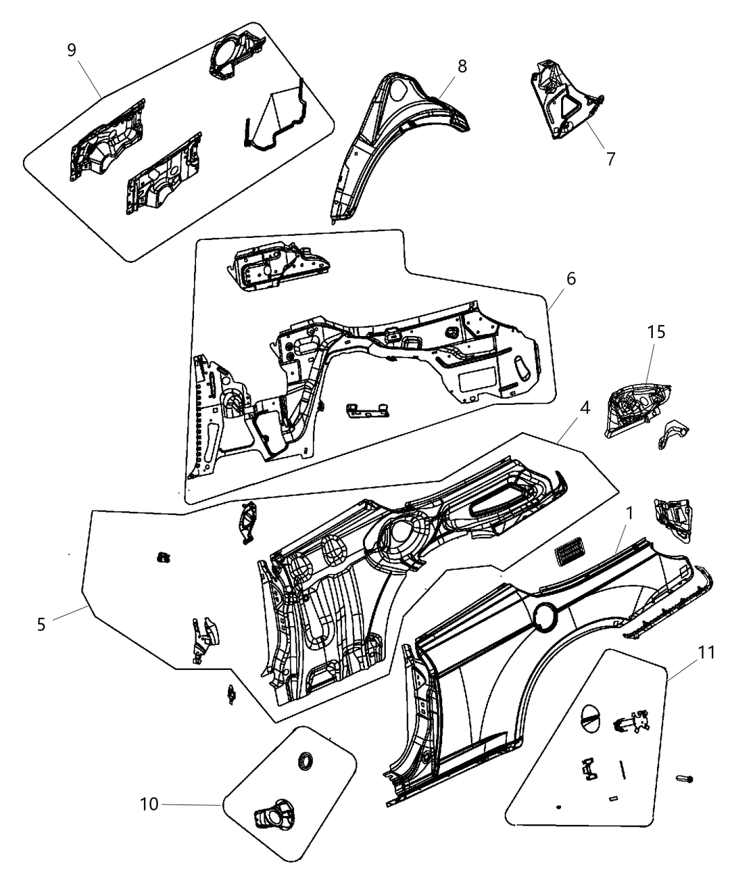 Mopar 5115133AK Panel Quarter