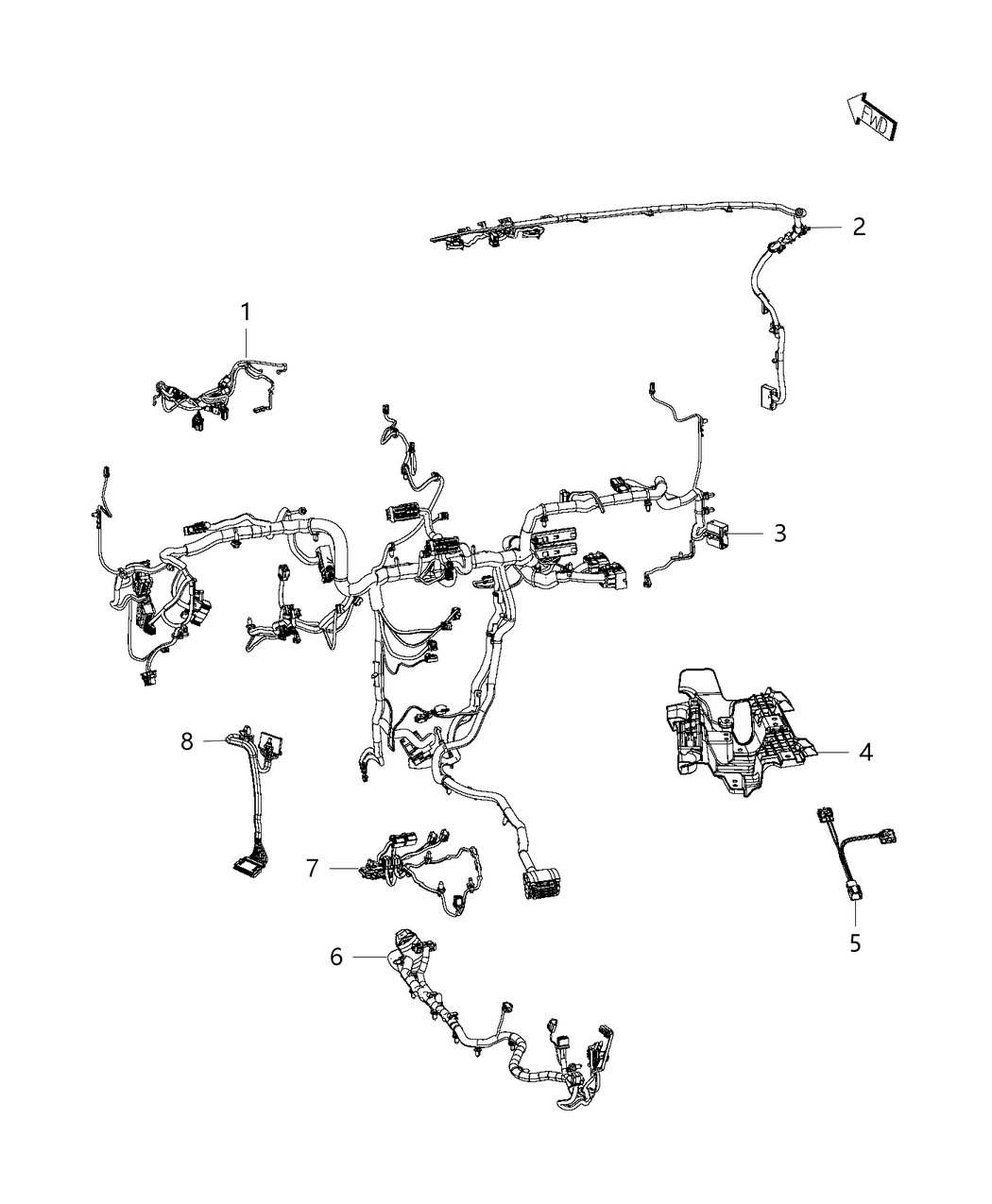 Mopar 68309475AB Wiring Instrument Panel