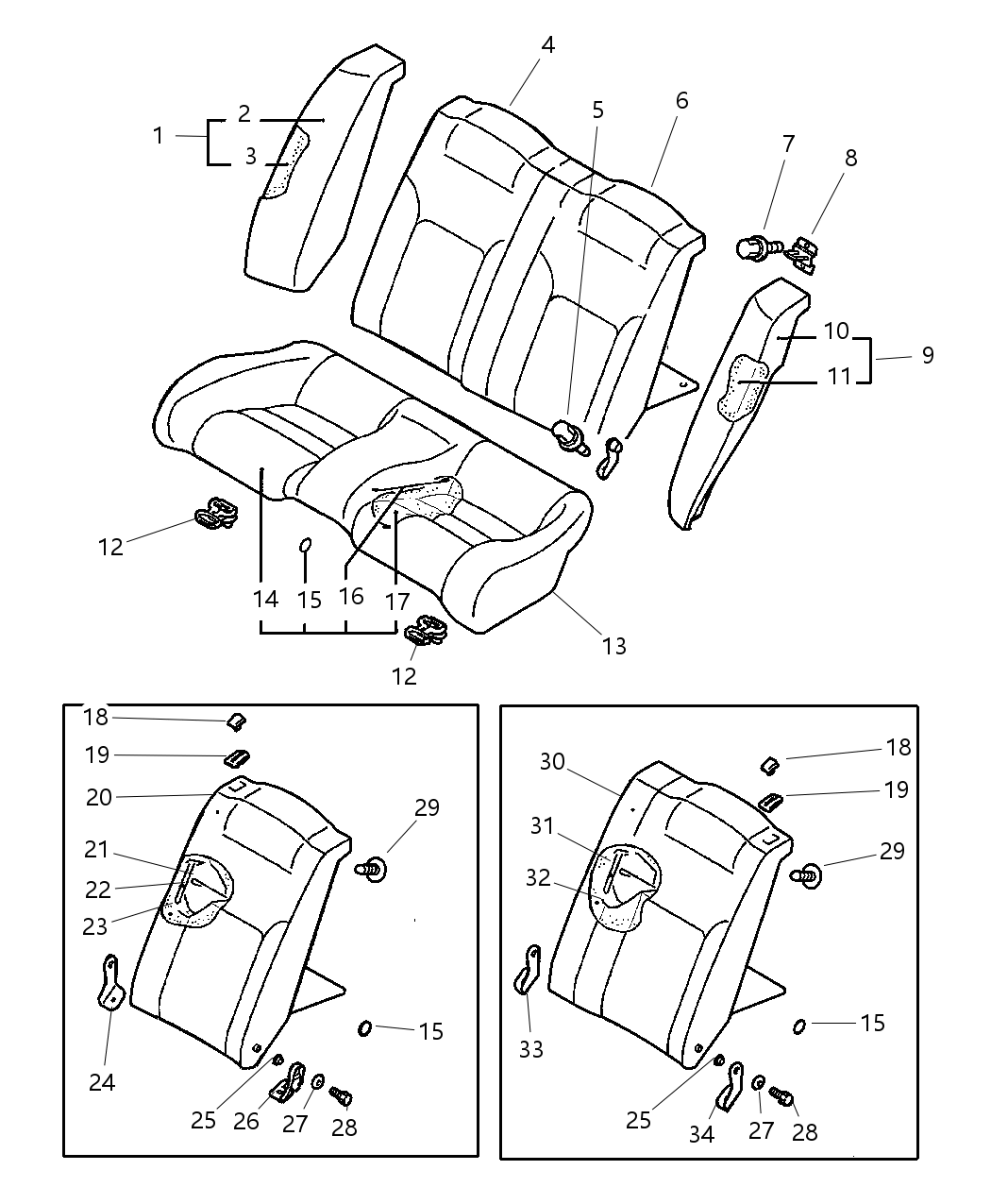 Mopar MR641418 Bezel Seat Latch