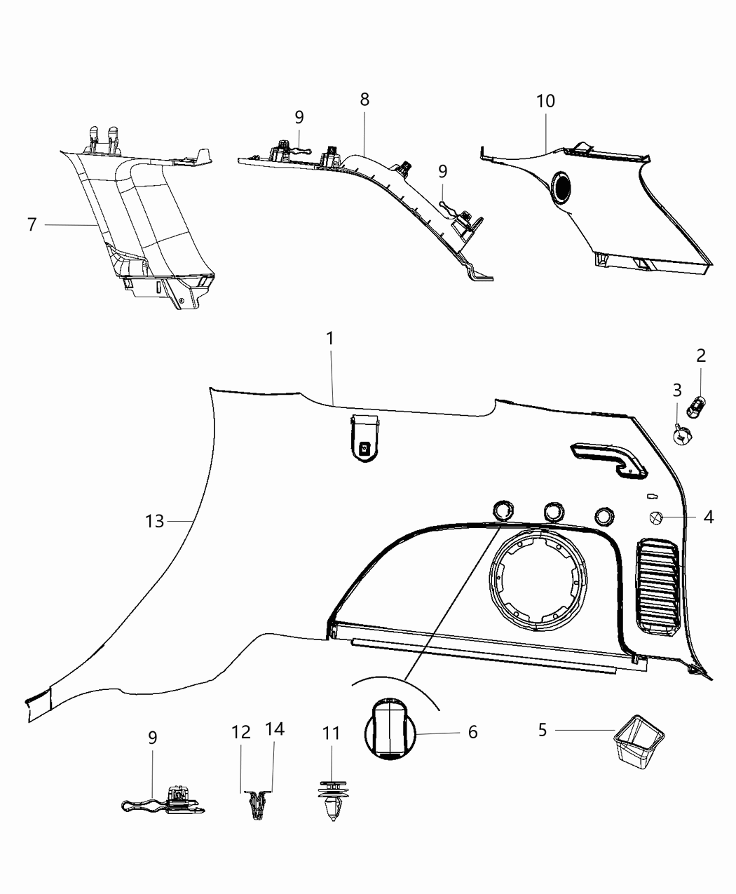 Mopar 1TK074XLAA Bin Storage