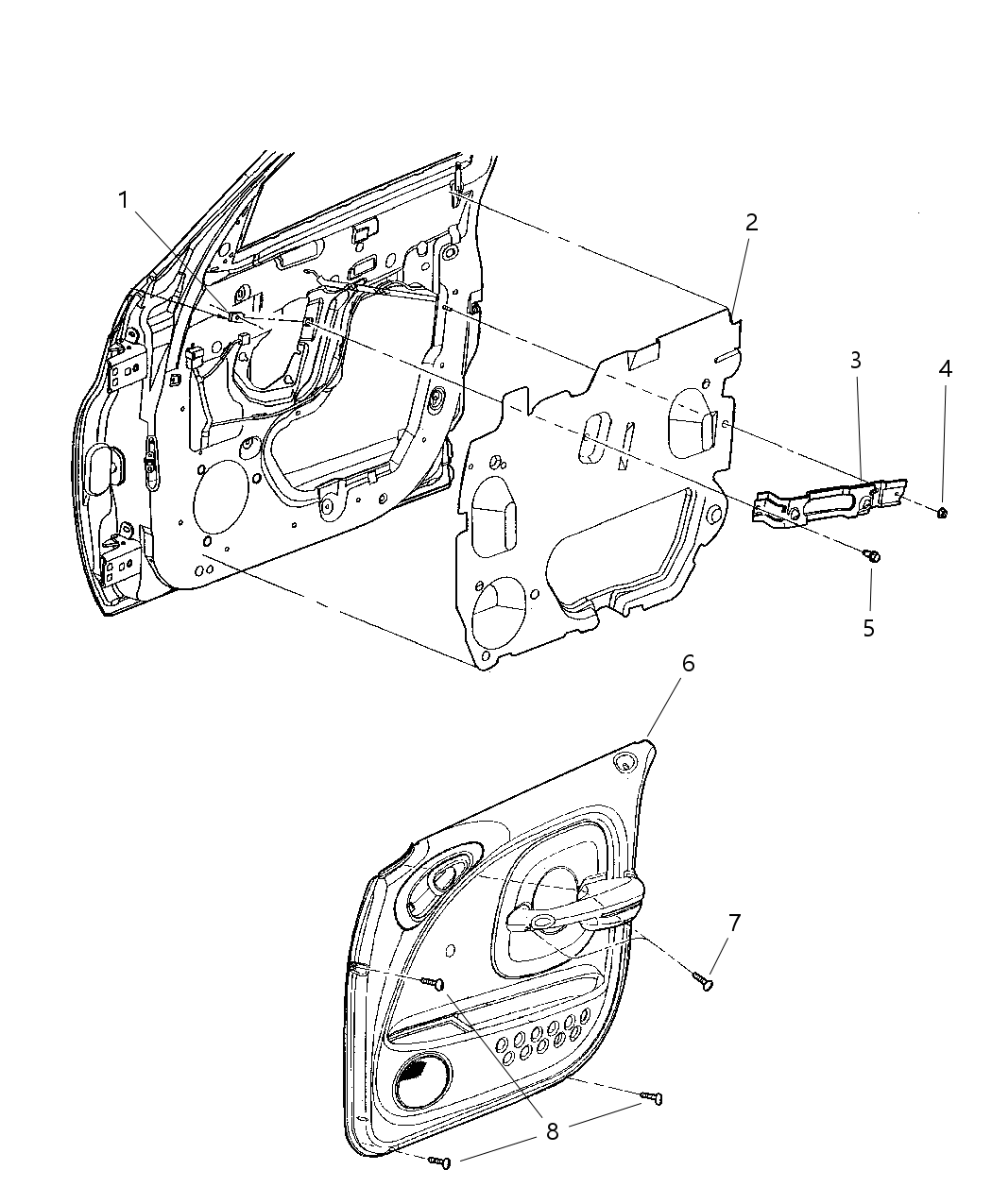 Mopar 5027192AB Water Dam Front Door