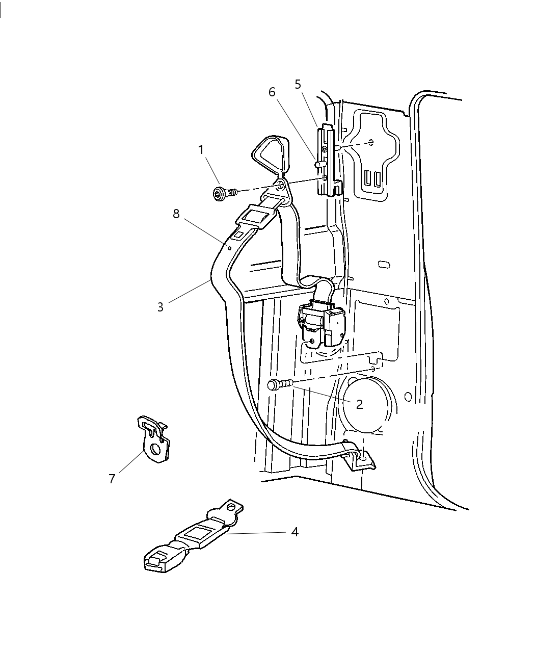 Mopar 5GT81RK5AA Seat Belt Front Outer