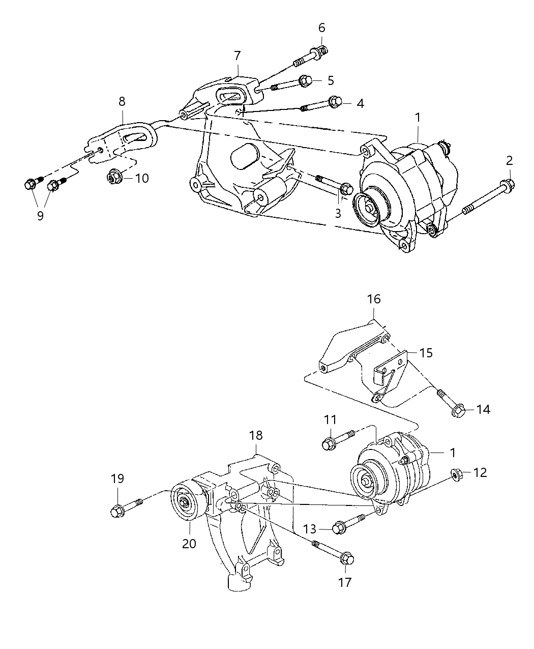 Mopar 4663132 Alternator Bracket