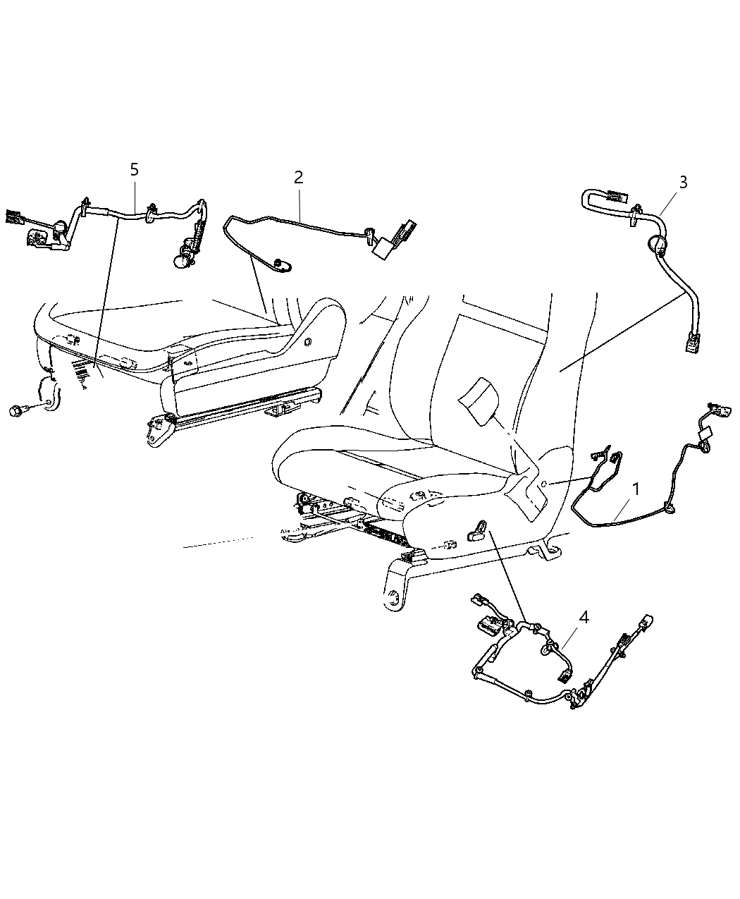 Mopar 68086378AA Wiring Power Seat