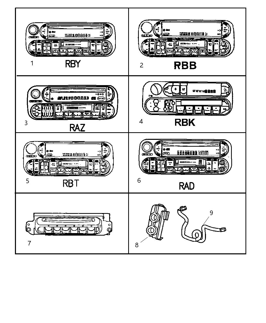 Mopar 5064335AC Radio AM/FM/Cassette With CD Control
