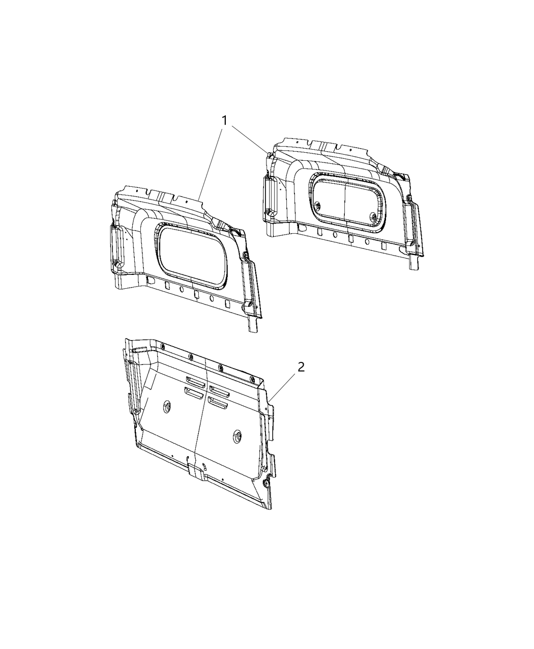 Mopar 68251909AA Partition Cargo Lower