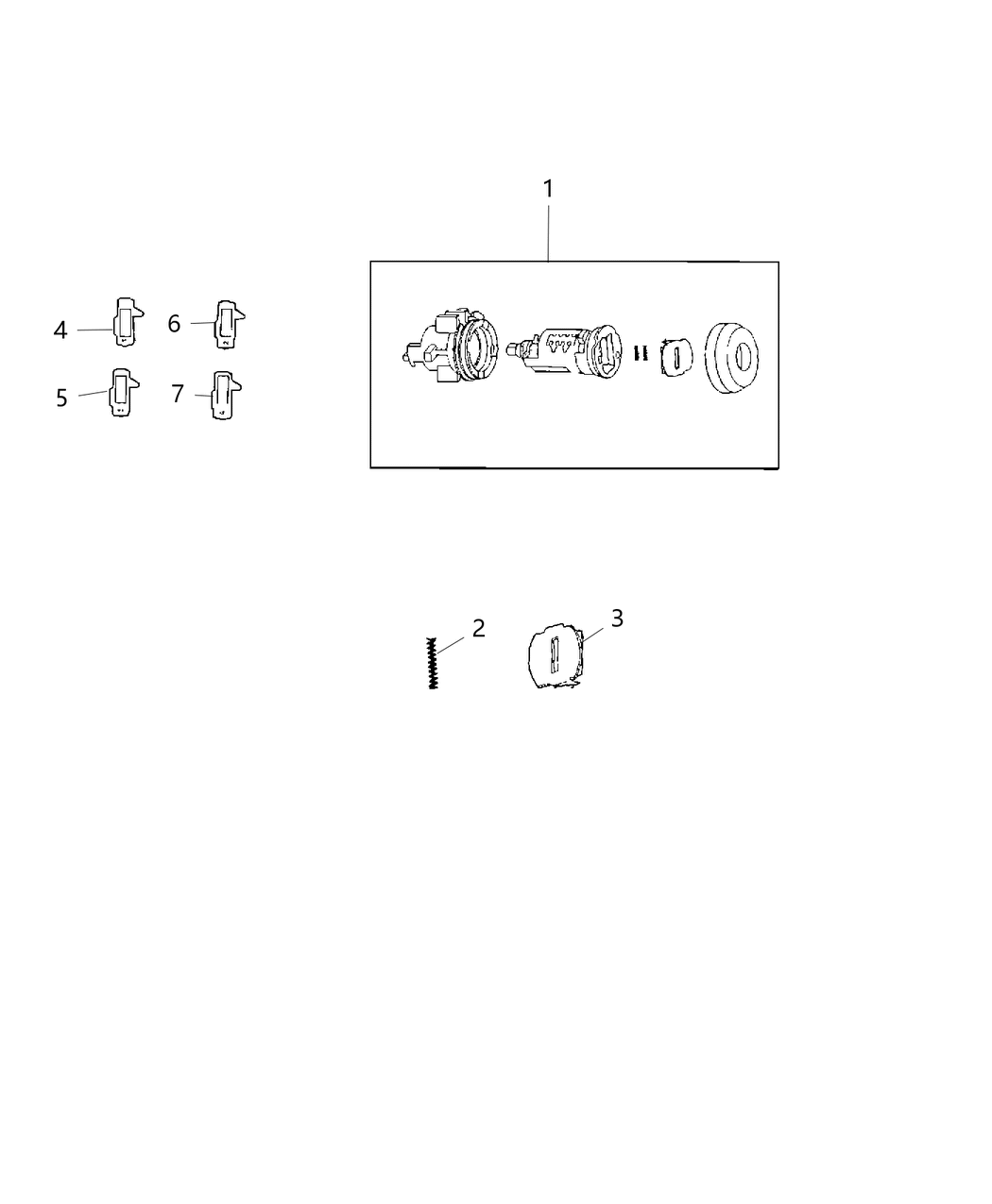 Mopar 68065478AC Retainer Door Lock Cylinder