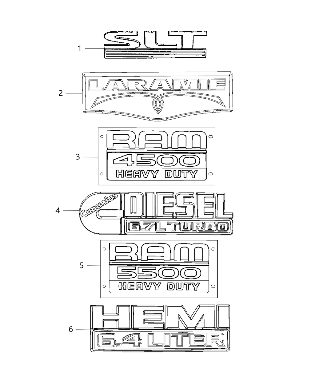 Mopar 68139450AC Nameplate Door Ram 4500
