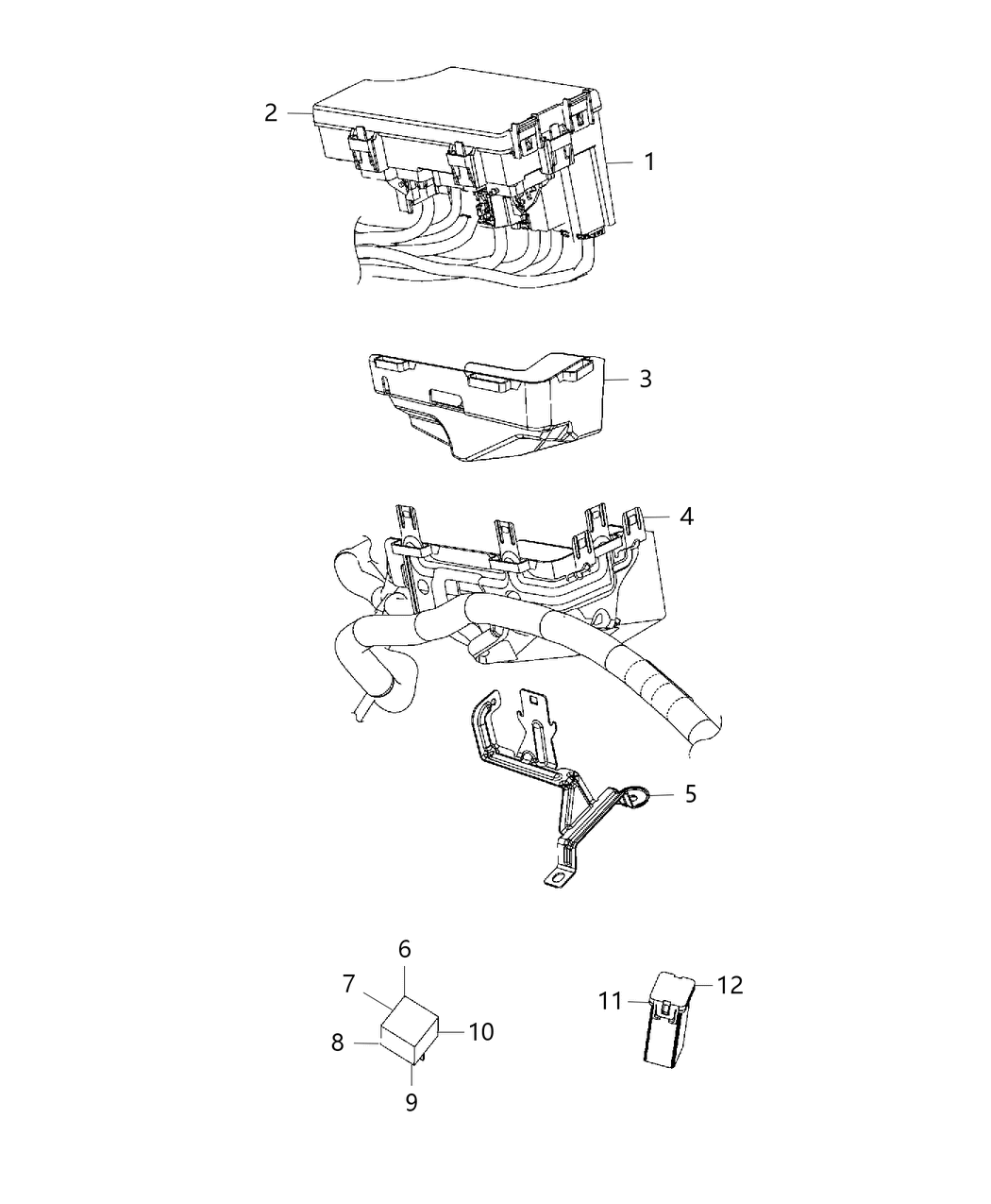 Mopar 68087607AC Bracket Power Distribution Center