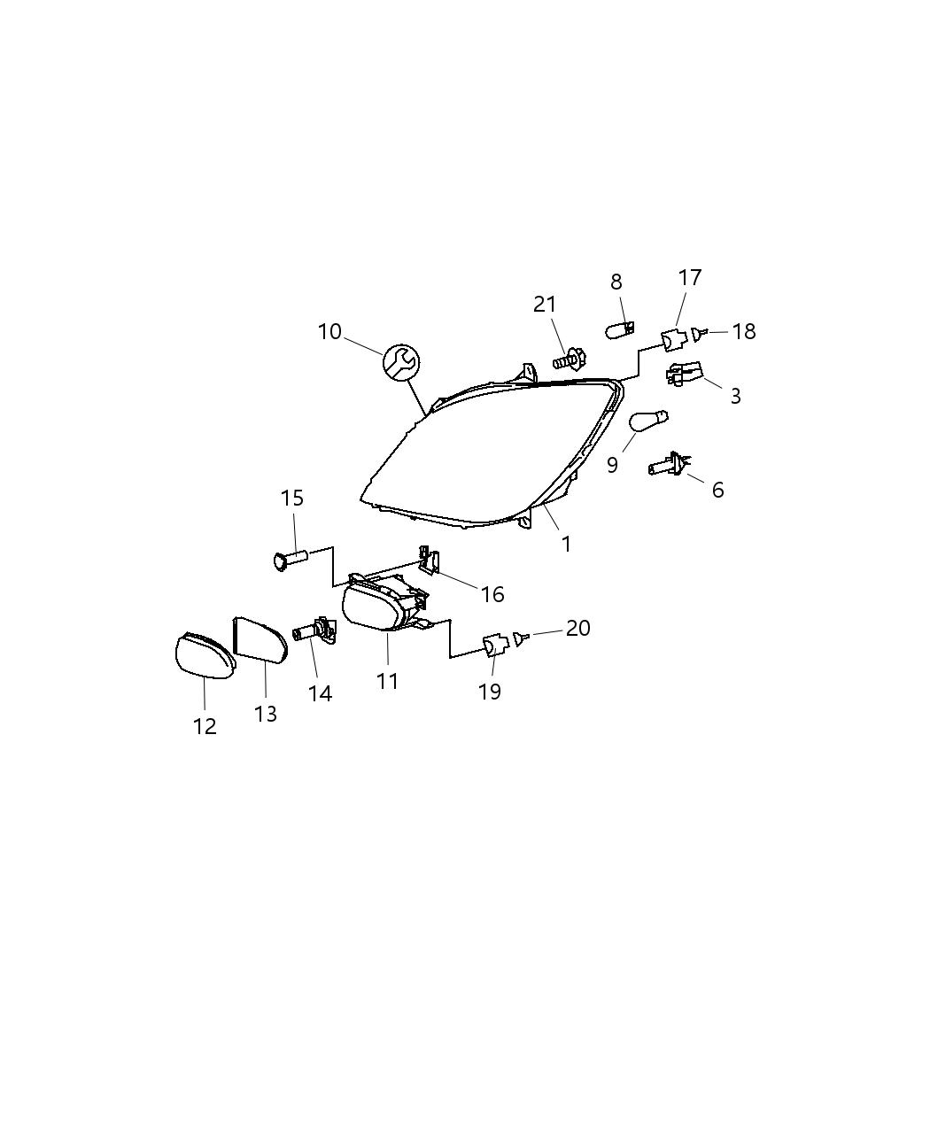 Mopar 68012128AA Socket Lamp