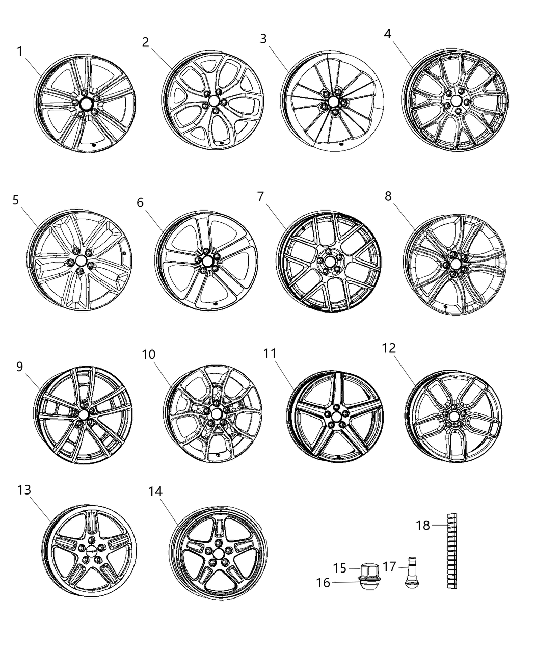 Mopar 68320572AA Wheel Aluminum