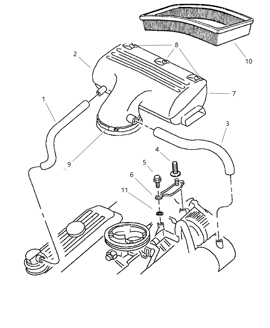Mopar 5018218AA Cover Air Cleaner