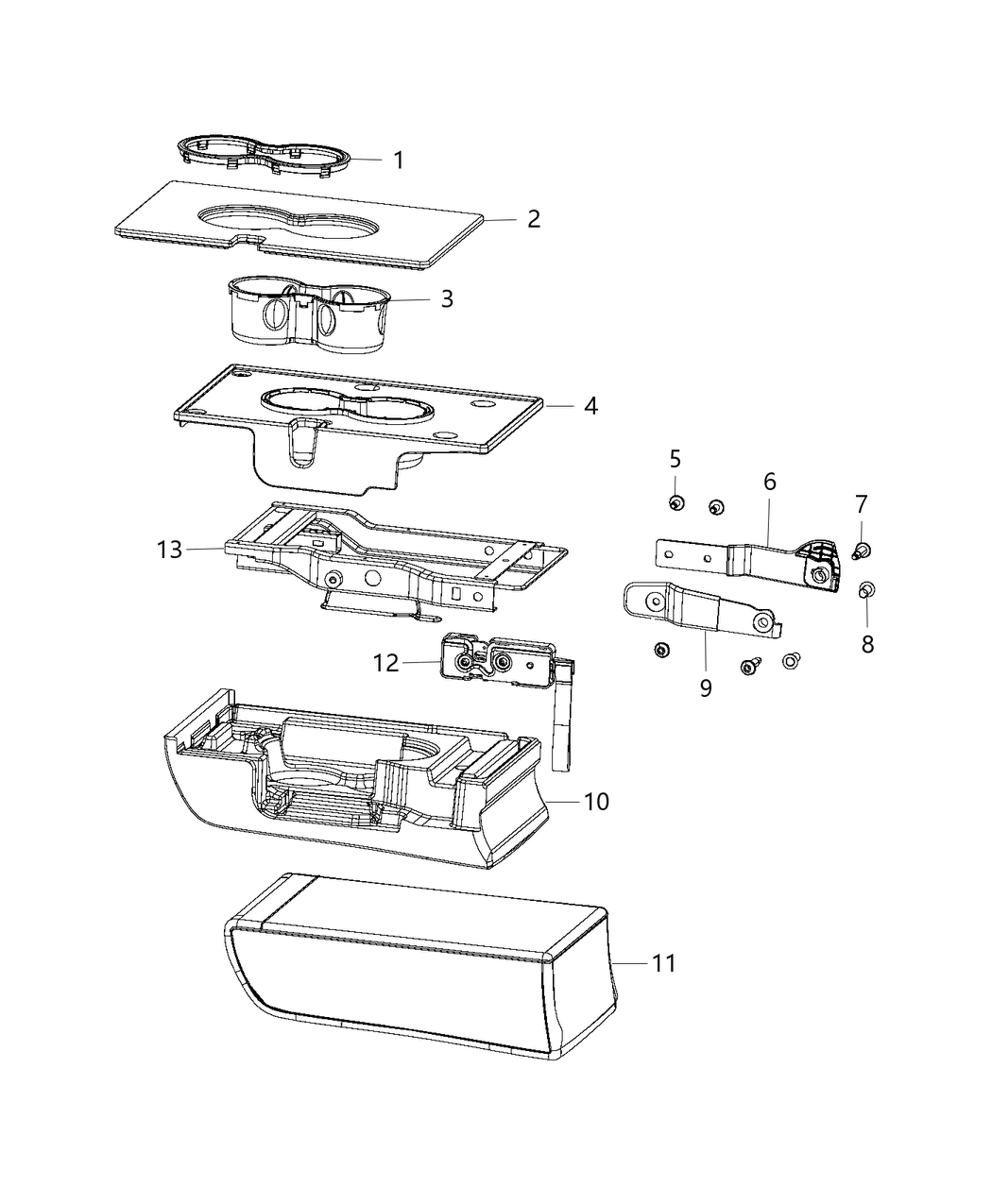 Mopar 6GB75PS4AA Cover Armrest
