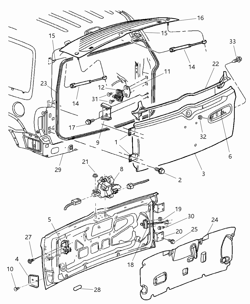 Mopar 5103132AA Link Exterior Door Handle for Tailgate
