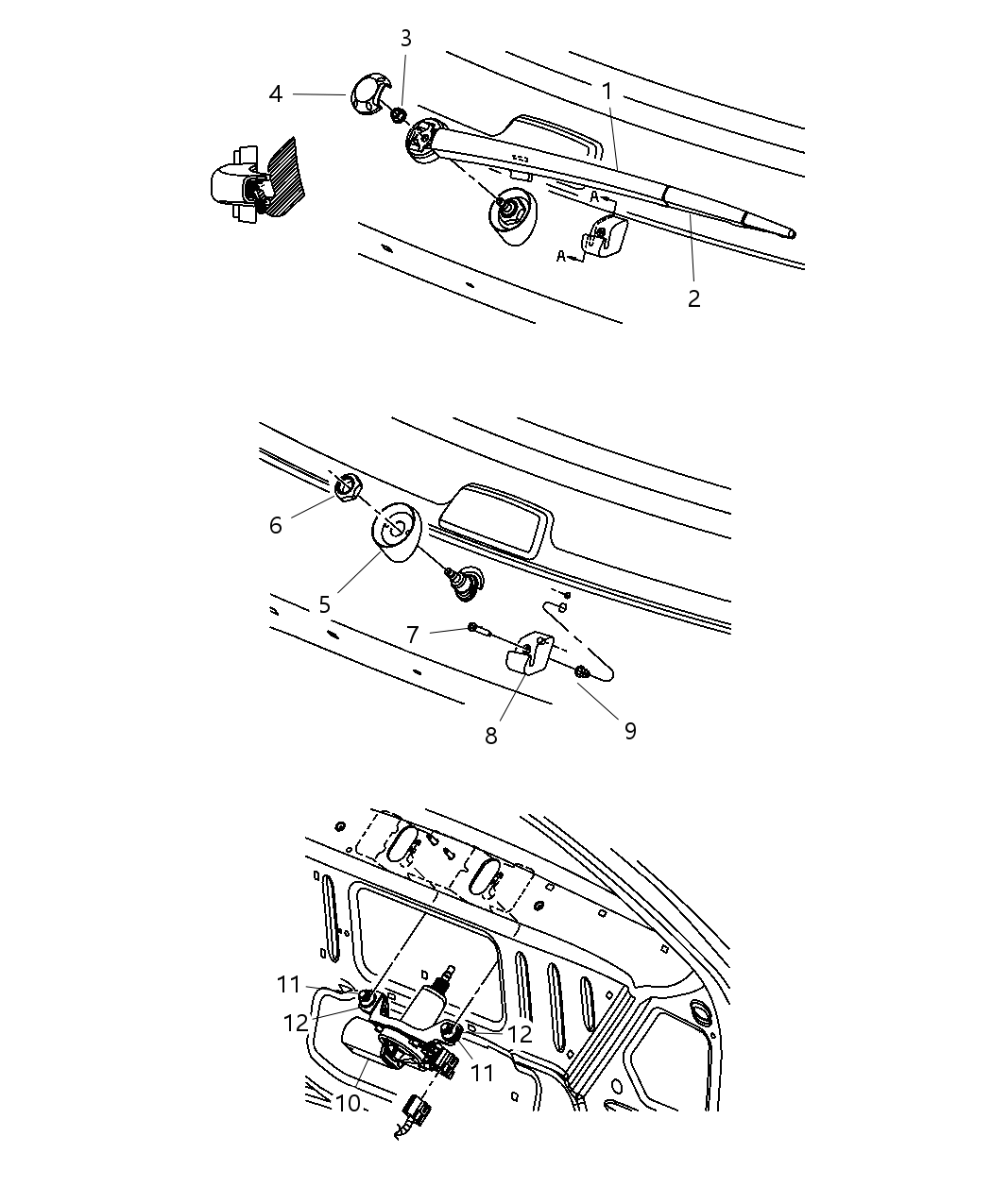 Mopar 55156862AC Wiper Motor Bezel