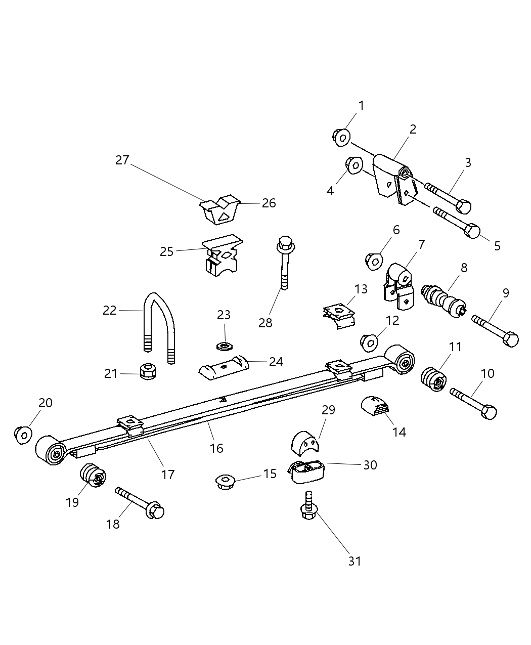 Mopar 68013829AA Spring Rear