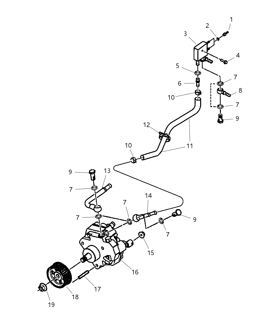Mopar 5072743AA Block Fuel Return