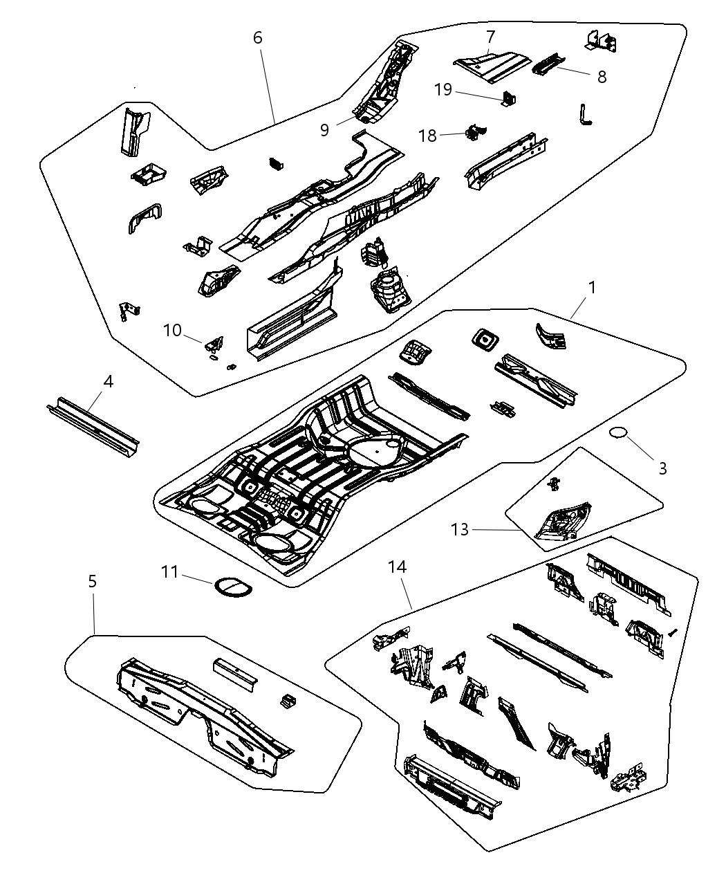 Mopar 5076495AA Reinforcement Floor Pan