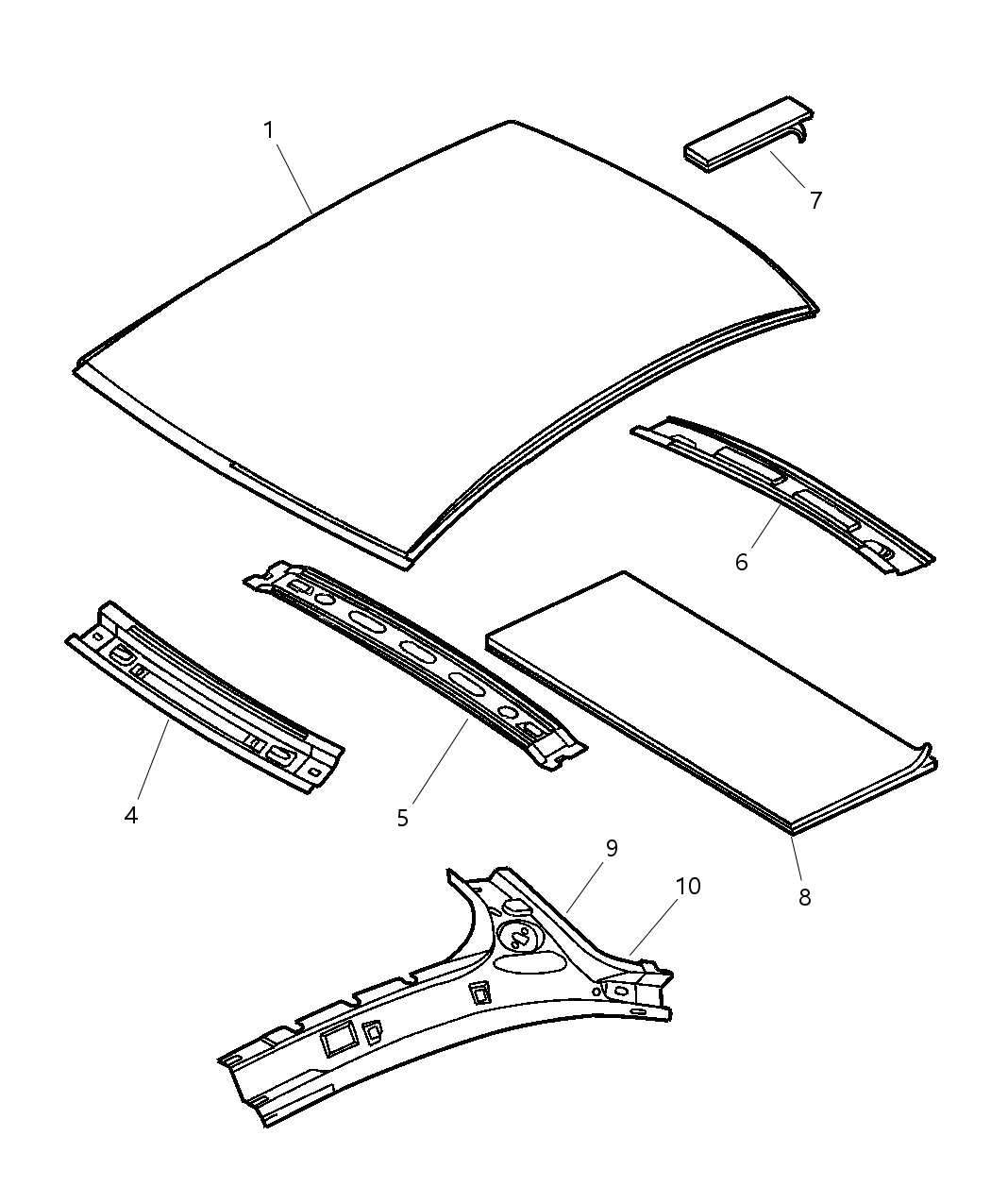 Mopar 4888917AC Panel Reinforcement