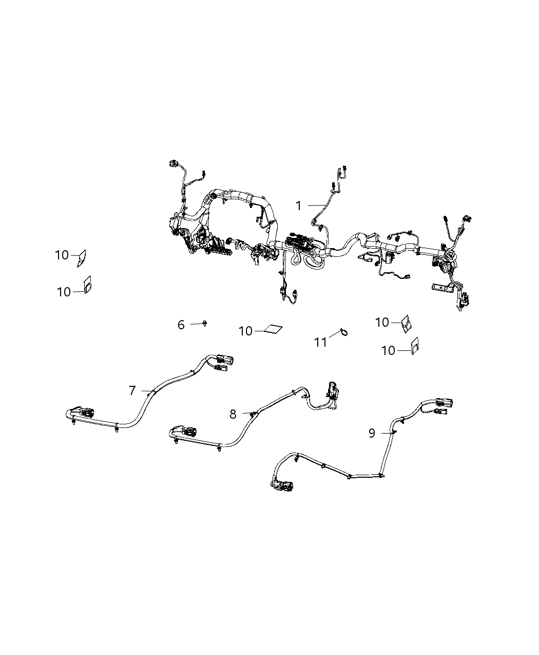 Mopar 68406078AB Wiring Instrument Panel