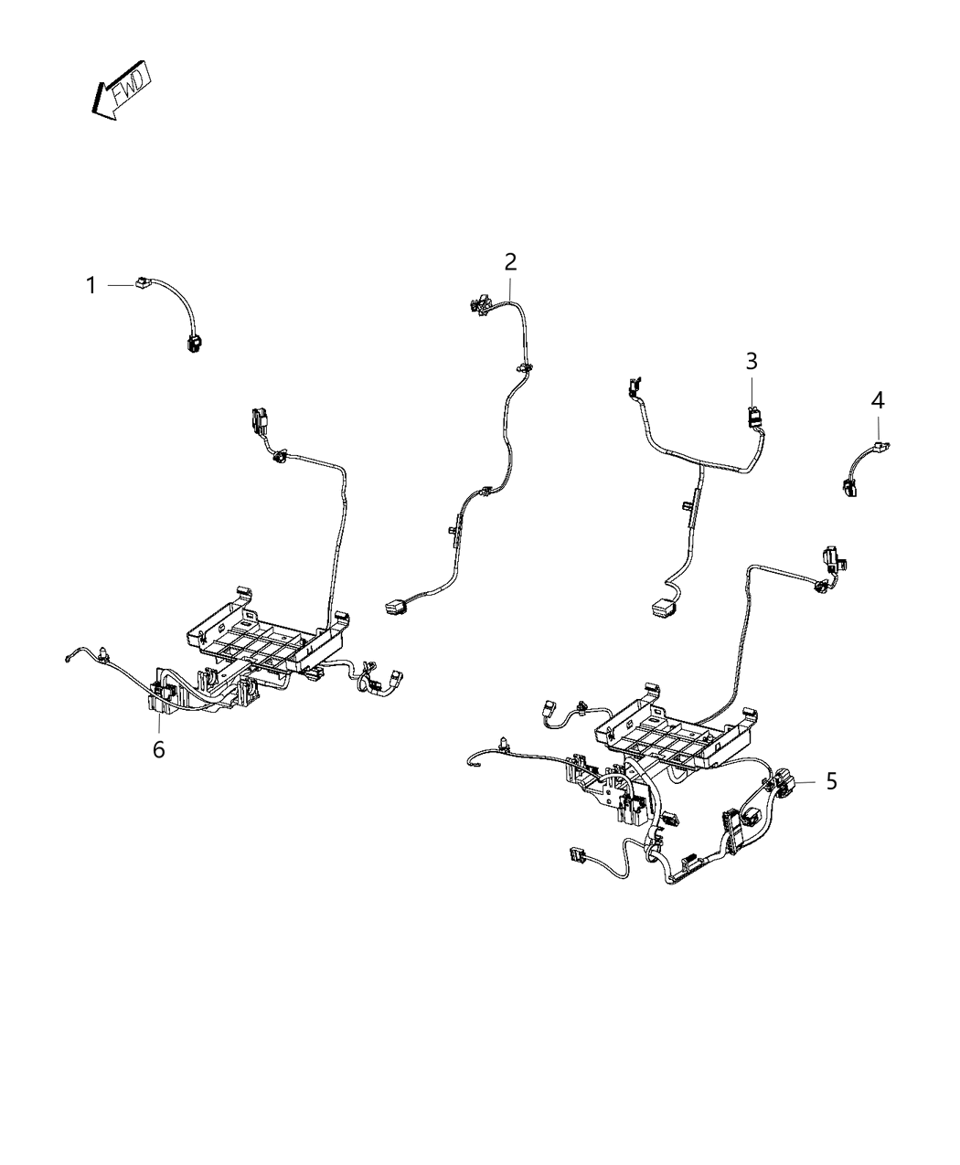 Mopar 68256989AA Wiring Seat Back Driver