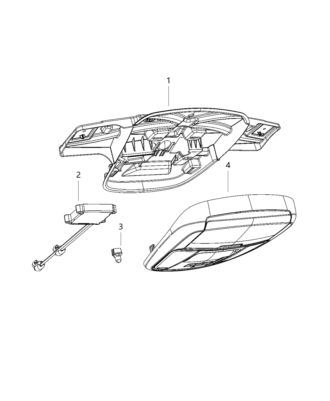 Mopar 5PL47ML2AD Console Overhead