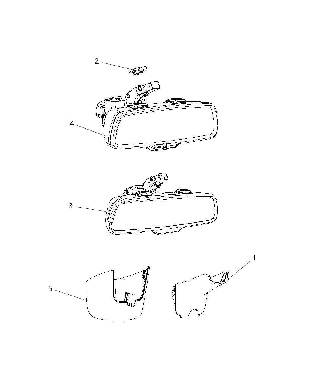 Mopar 68324971AA Mirror Inside Rearview