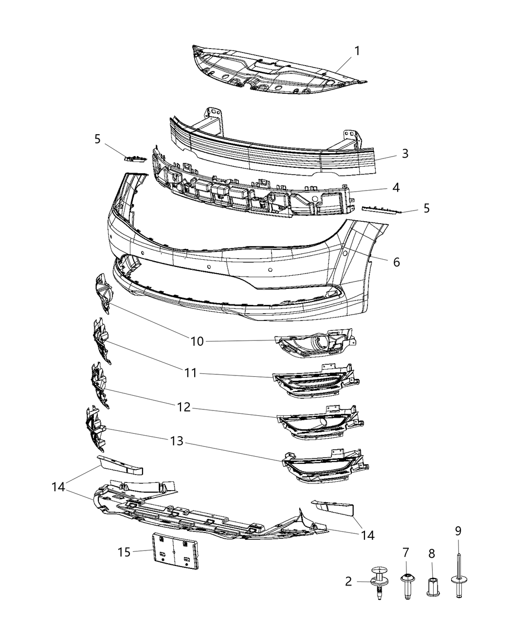 Mopar 68305426AA Clip Fascia Fascia & Grille
