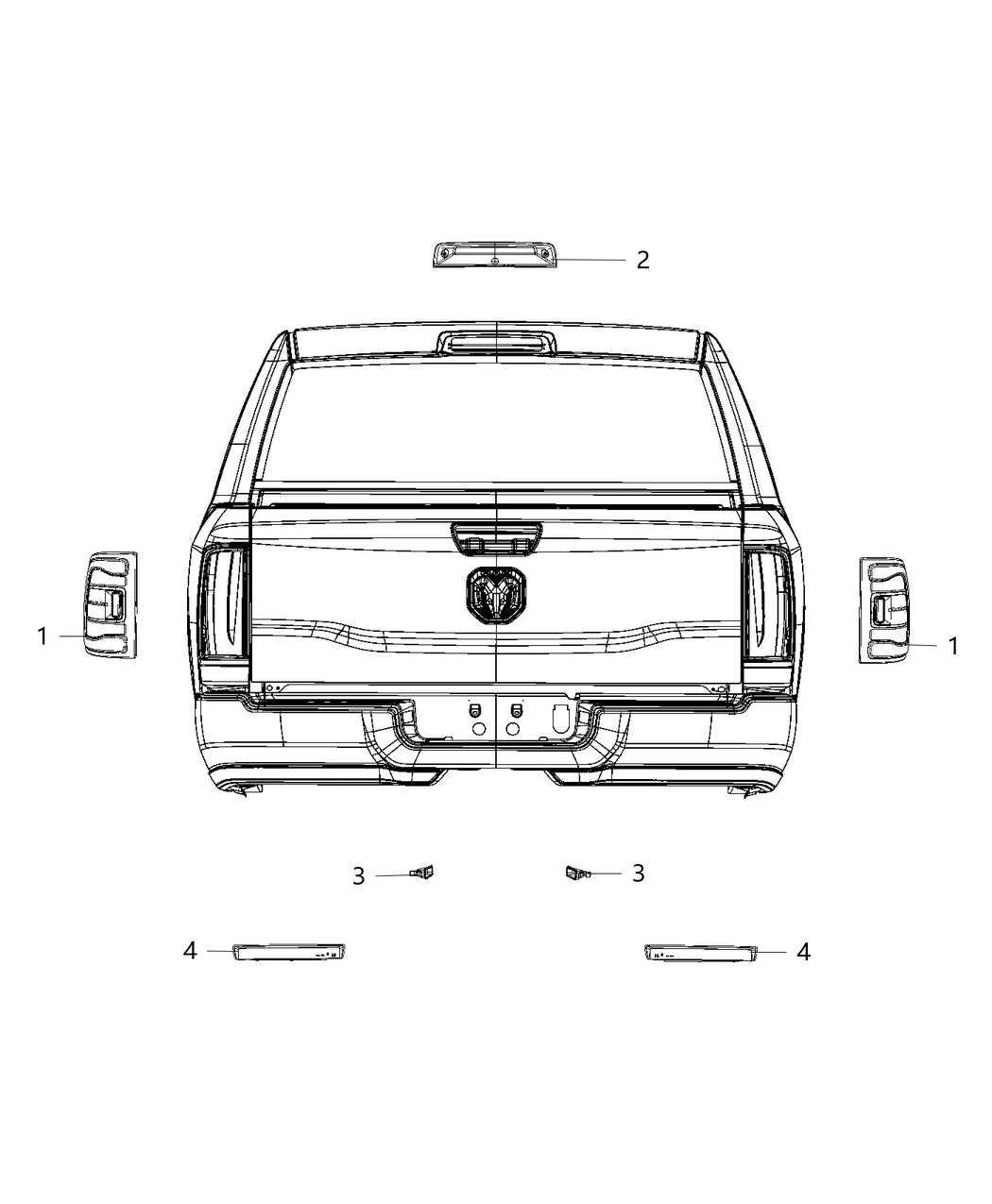 Mopar 68361725AD Lamp Tail
