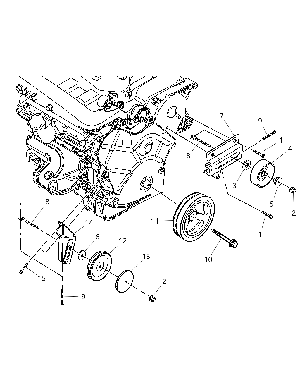 Mopar 4792573AA Bracket A/C Belt Guide And Engine Lift