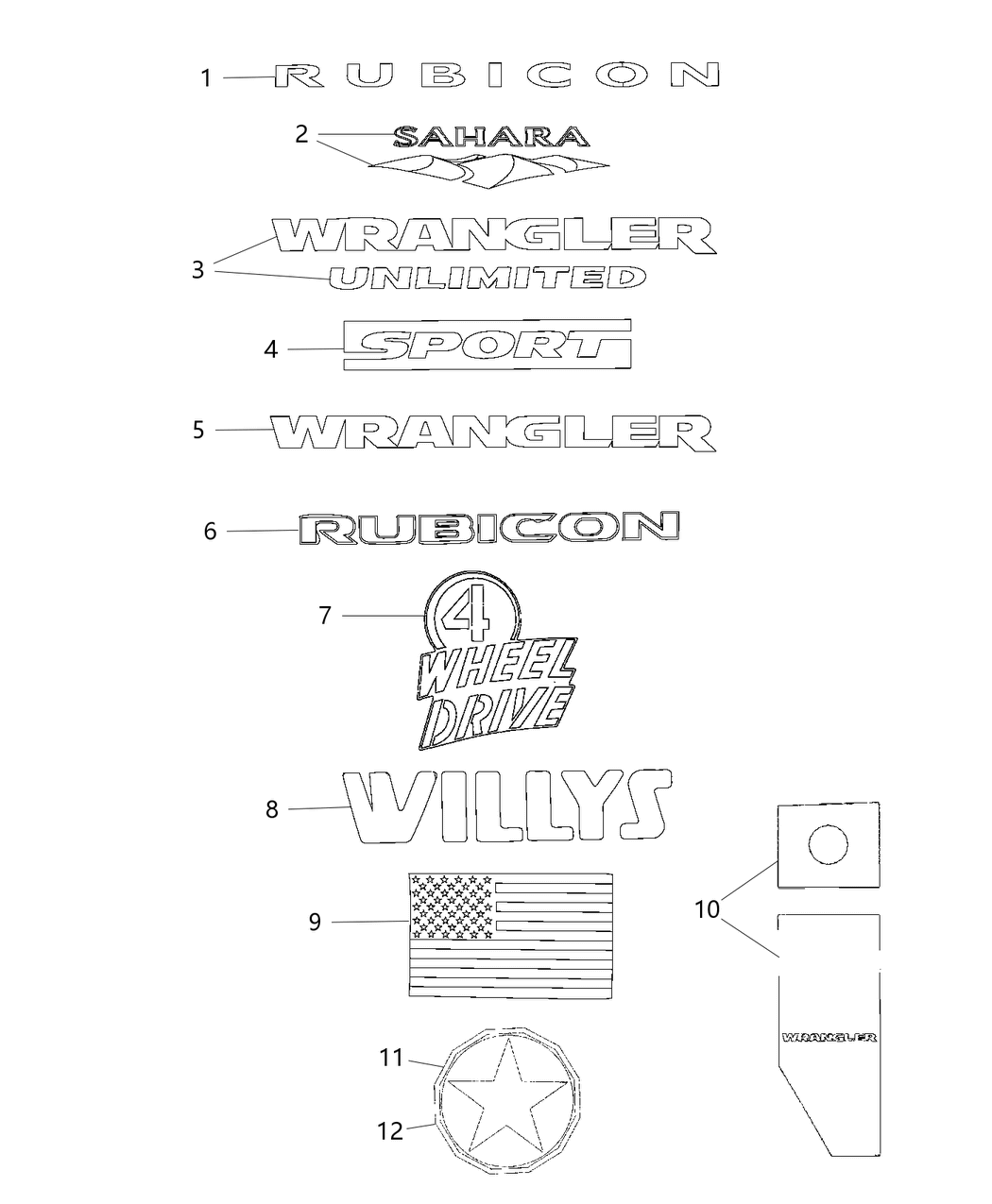 Mopar 6FL80GW7AA Decal Front Door