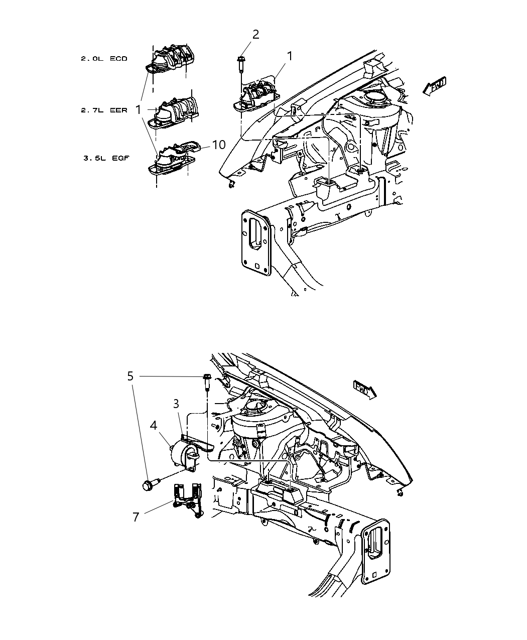 Mopar 4766388AA Bracket Engine Support