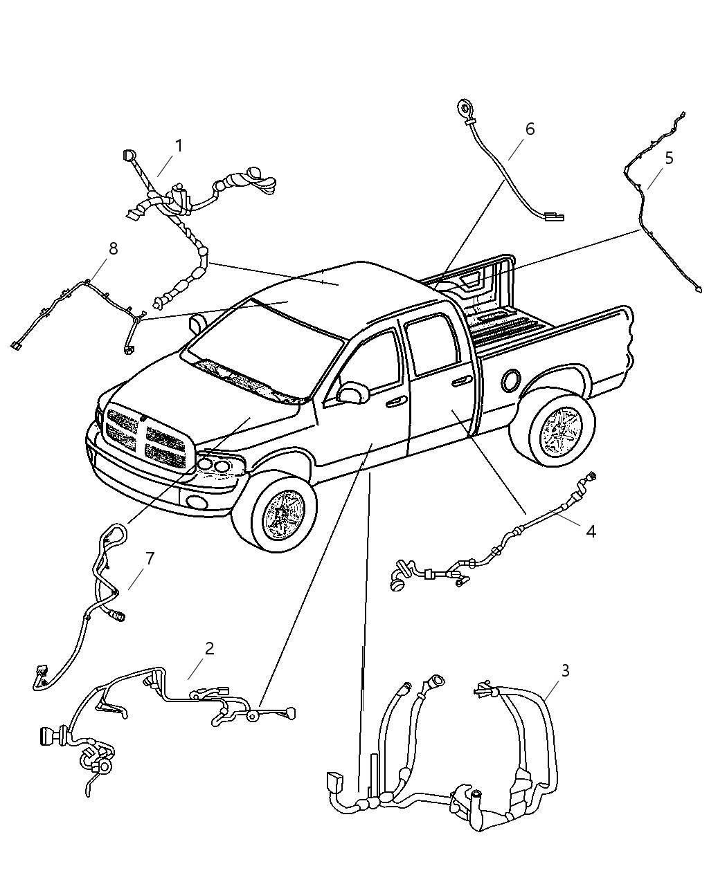Mopar 56051317AB Wiring Mirror Jumper