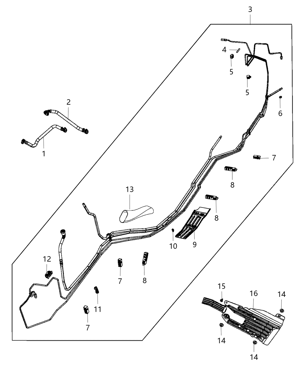 Mopar 68528054AA Shield Fuel And Brake Bundle