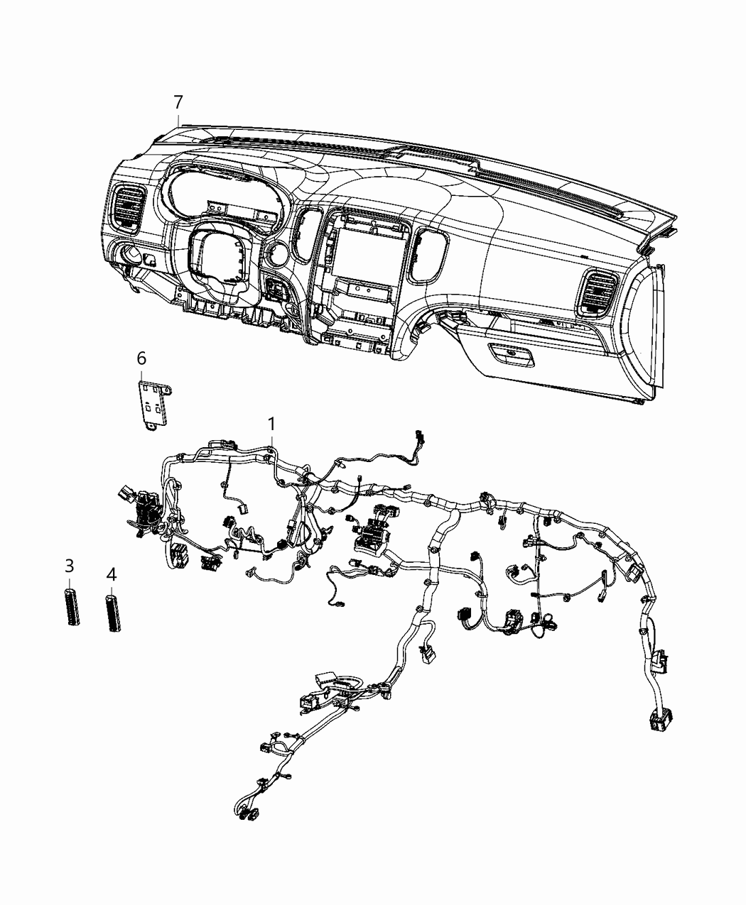 Mopar 68381068AD Wiring Instrument Panel
