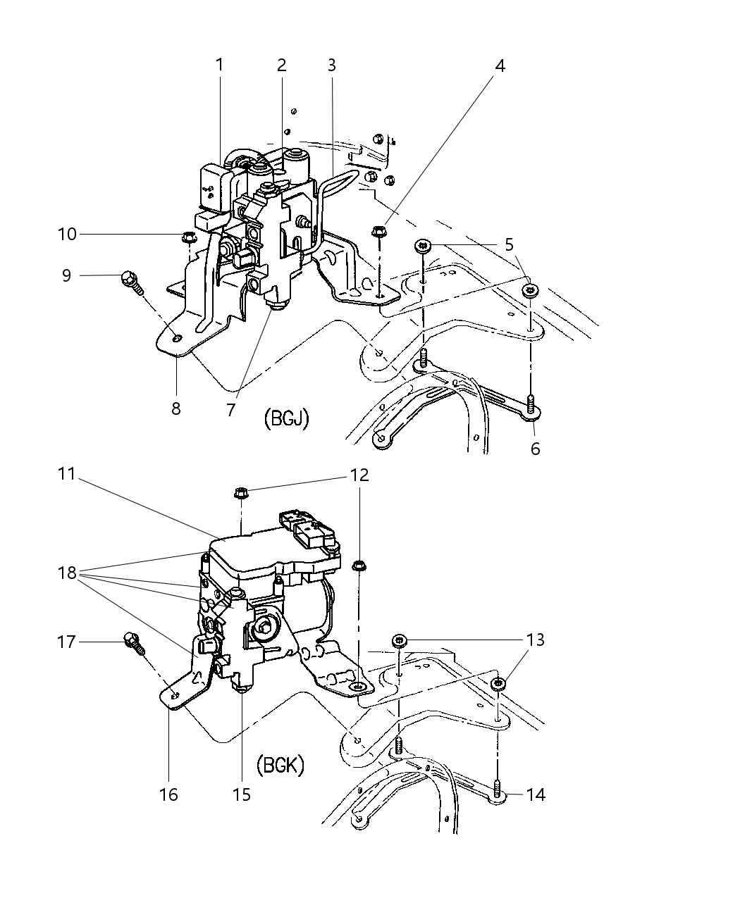 Mopar 5003305AA Bracket Anti-Lock Brake Module