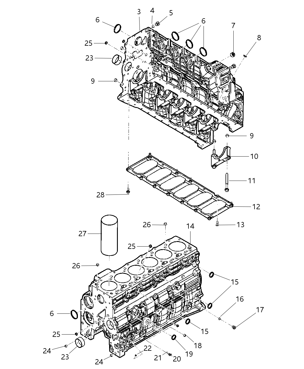 Mopar R8036067AA Engine Short Block