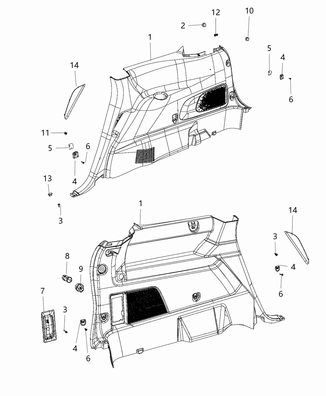 Mopar 68143042AA Button Cargo Tie Down