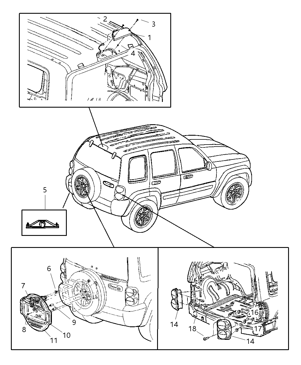 Mopar 5KJ45RXFAB Lamp Tail Stop Turn