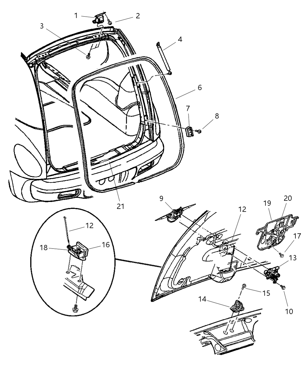Mopar 5067239AA Hinge Liftgate